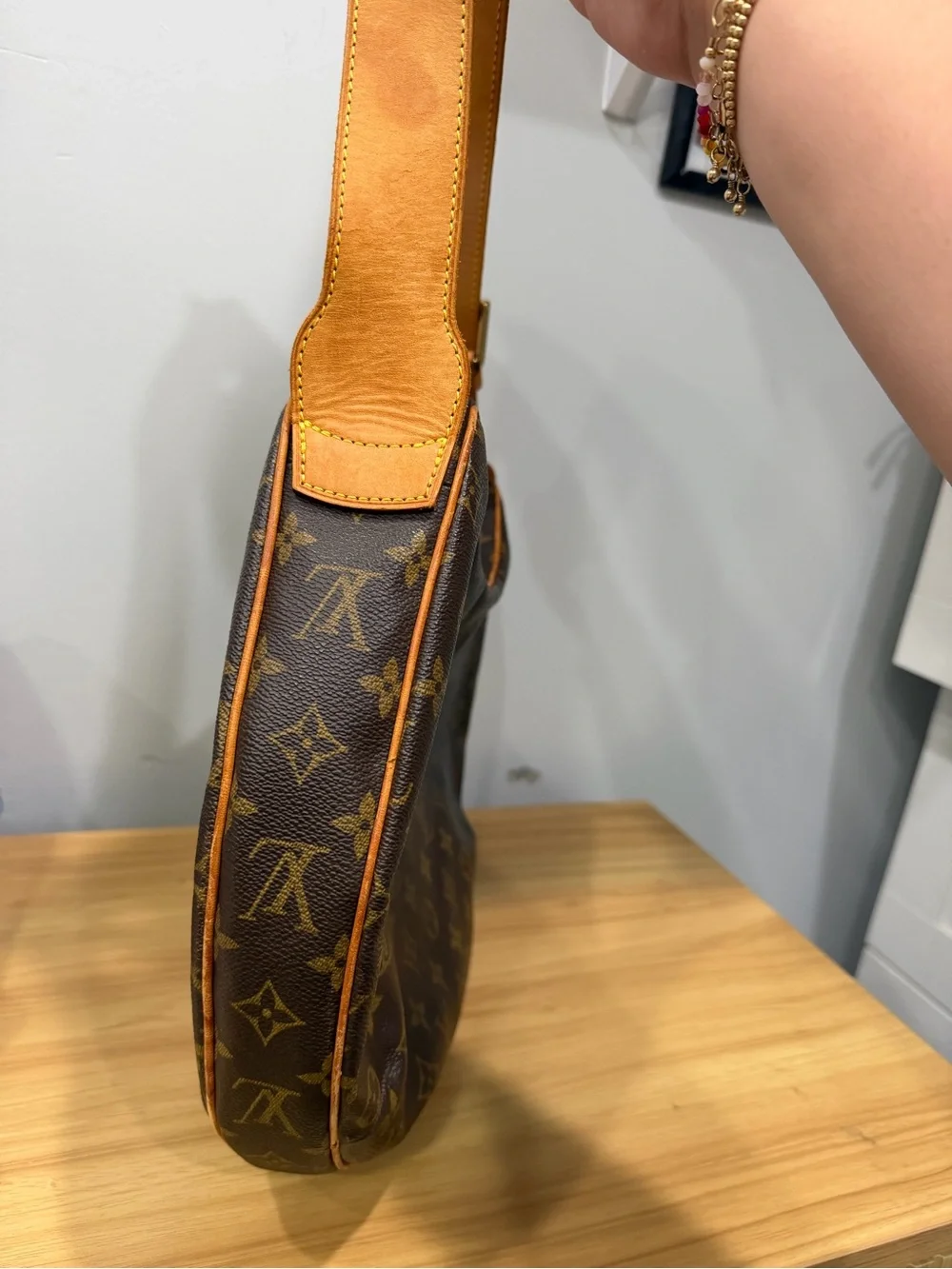 Louis Vuitton Monogram Crescent Hobo in Brown and Tan